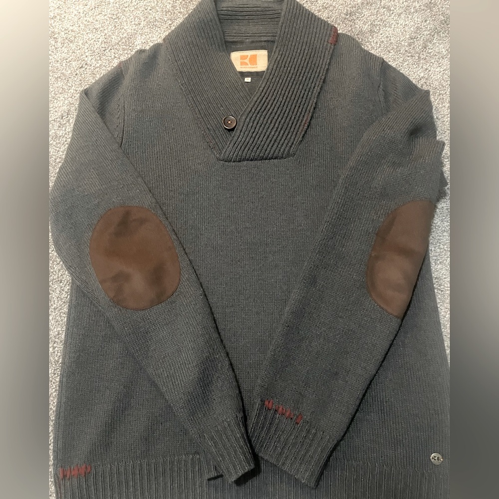 Boss Orange grey shawl collar sweater
